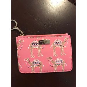Kate spade camel small zip wallet